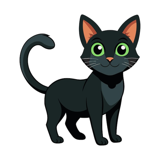 Ilustración de animales de dibujos animados del gato de Bombay