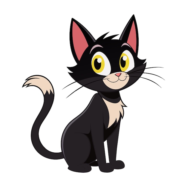 Ilustración de animales de dibujos animados del gato de Bombay
