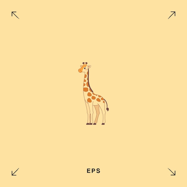 Ilustración de animales muy bonita de Girrafe