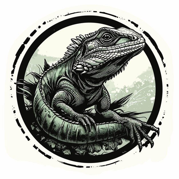 Vector ilustración de animales reptiles