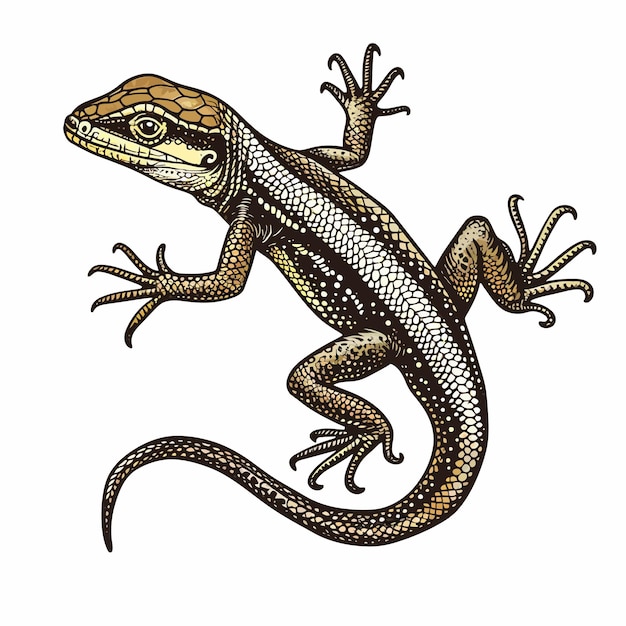 ilustración de animales reptiles