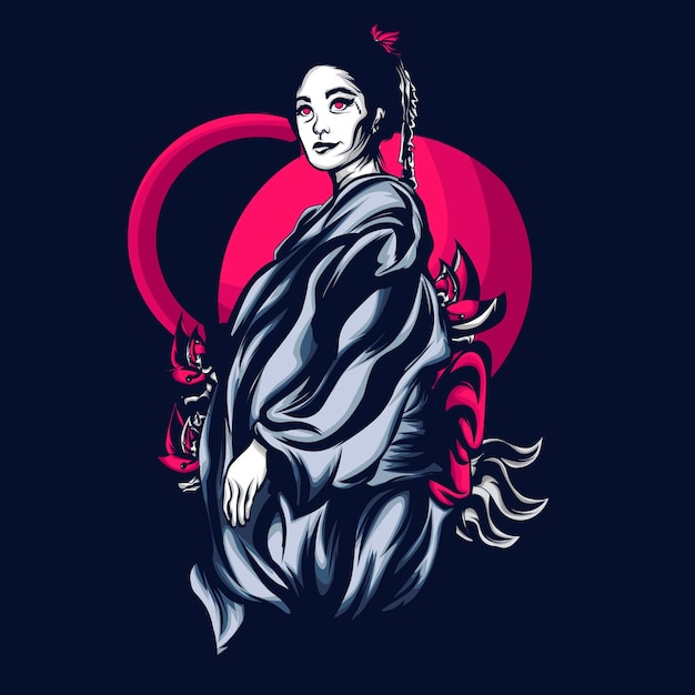 Ilustración de anime geometría sagrada