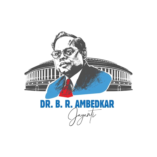 Ilustración del aniversario del Dr. Bhimrav Ambedkar