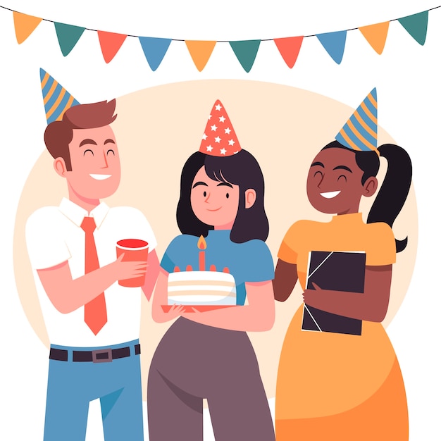 Ilustración de aniversario de trabajo