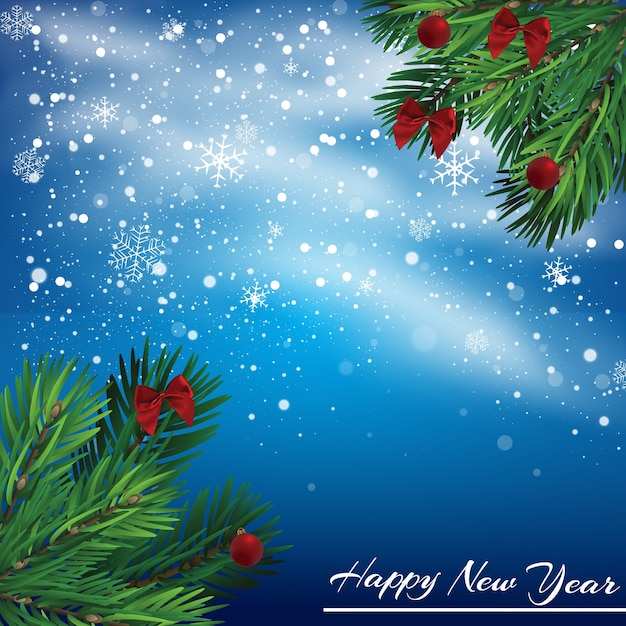 Ilustración de año nuevo de Navidad
