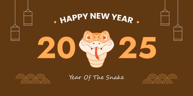 Ilustración del año de la serpiente 2025