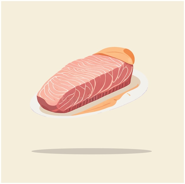 Ilustración antigua de una carne de cerdo