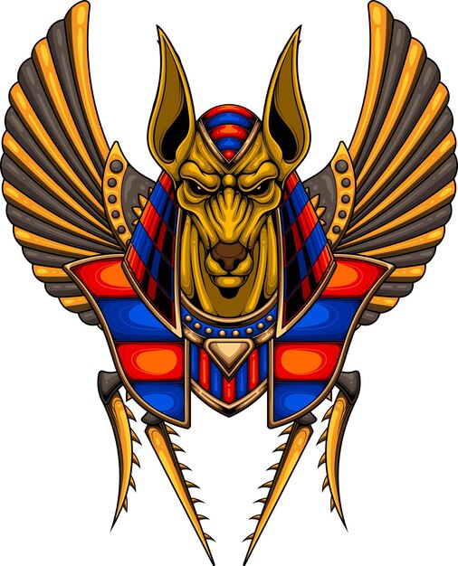 Ilustración de Anubis con vector de stock de calidad premium