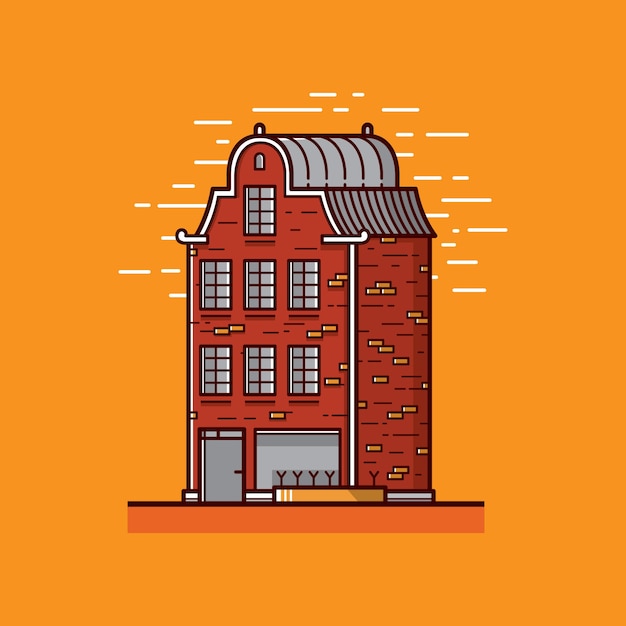 Vector ilustración de apartamento plano