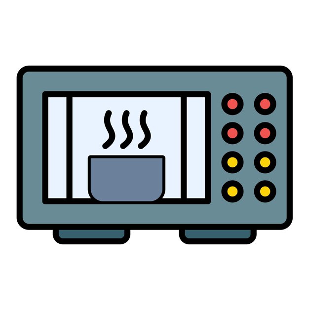 Ilustración aplanada por microondas