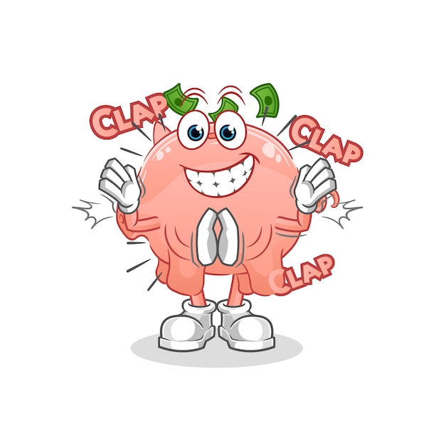 Ilustración de aplausos de hucha. vector de caracteres