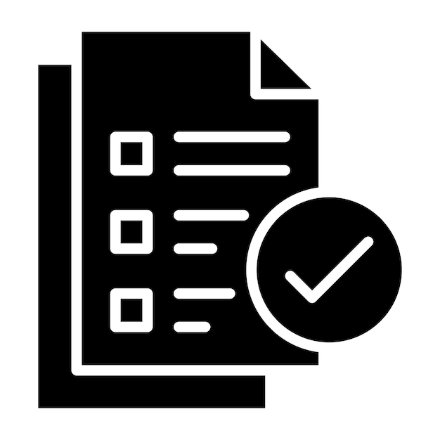 Ilustración aprobada del diseño del icono vectorial