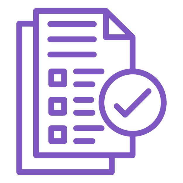 Ilustración aprobada del diseño del icono vectorial