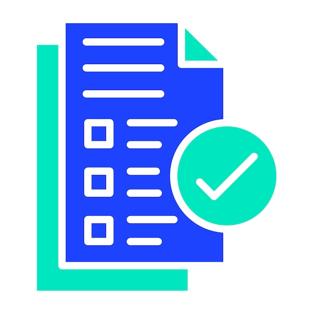 Ilustración aprobada del diseño del icono vectorial