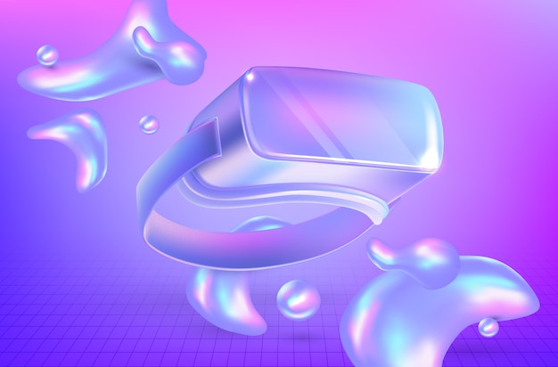 Ilustración de Ar y vr en estilo realista