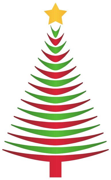 Ilustración del árbol de Navidad con regalos Navidad de vacaciones