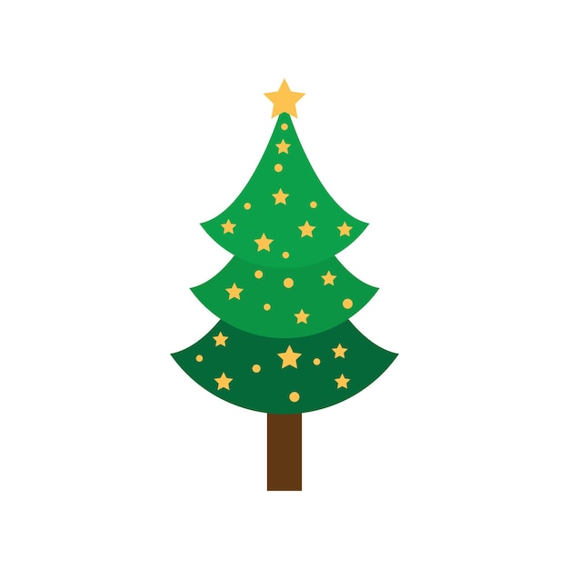 Vector ilustración de árbol de pino