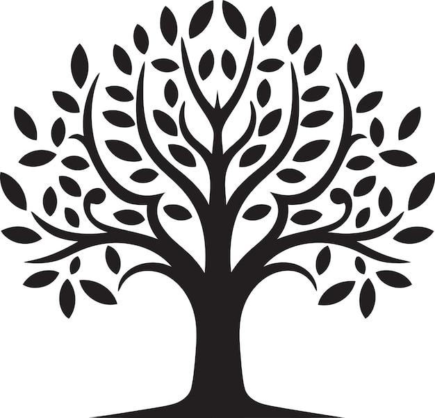 Ilustración del árbol vectorial de encantamiento etéreo