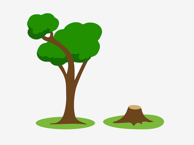 Vector ilustracion de arboles 2d y algo mas