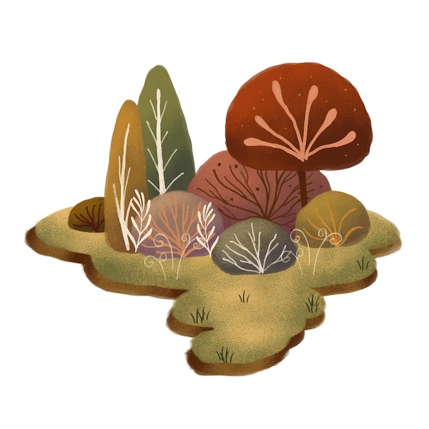 Ilustración del arbusto de verano