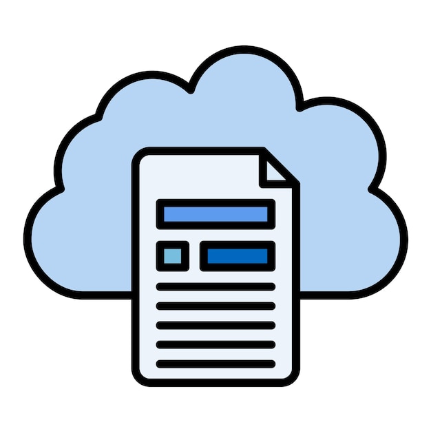 Ilustración del archivo plano de la nube