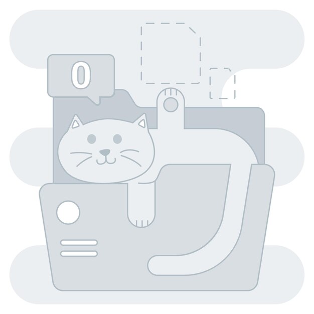 Ilustración de archivo vacío perfecta para proyectos de interfaz de usuario uiux