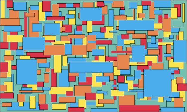 Ilustración de arte abstracto de rectángulo