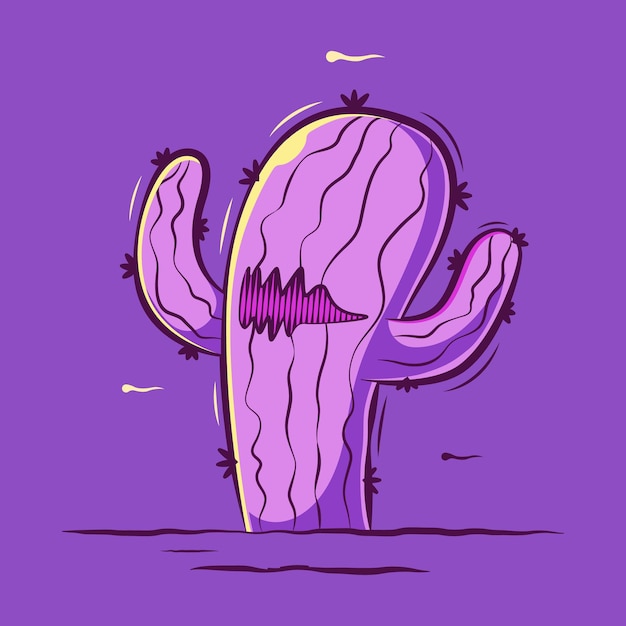 Ilustración de arte de cactus