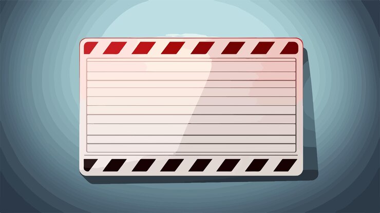 Vector ilustración de arte de clips vectorial profesional en blanco para cines