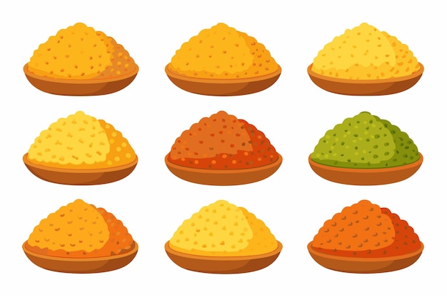 Ilustración de arte en color de Bulgur con detalles