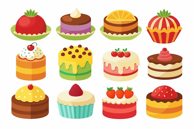 Ilustración de arte de color de pastel para el libro de cocina