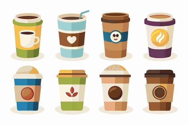 Ilustración de arte de color de taza de café en lienzo