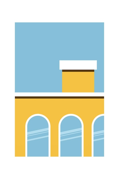 Ilustración de arte de construcción de fondo plano