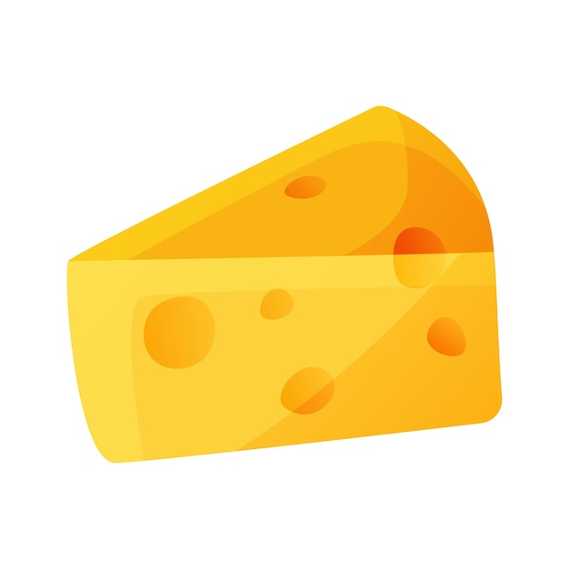 Vector ilustración de arte de dibujos animados aislados de queso vectorial