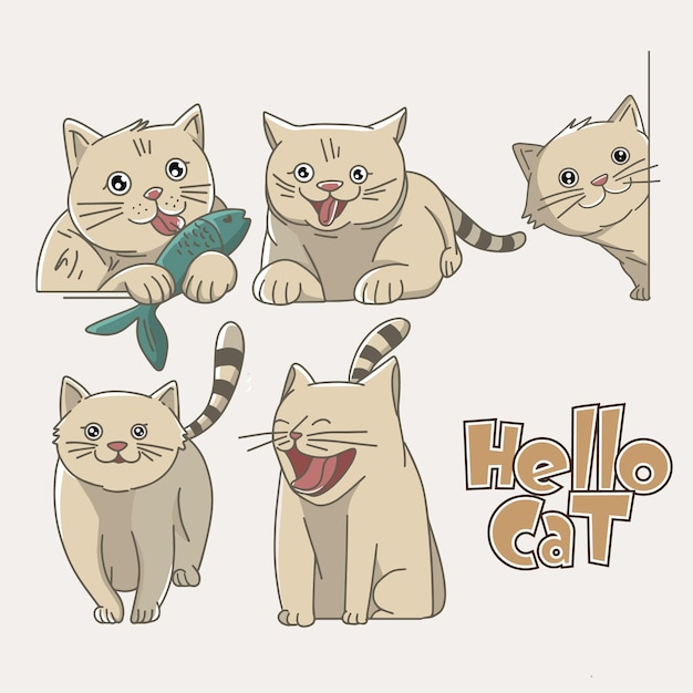 Ilustración de arte de gato