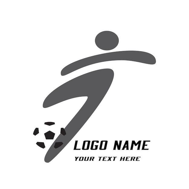 Ilustración de arte icono logotipo deportivo concepto de diseño de fútbol