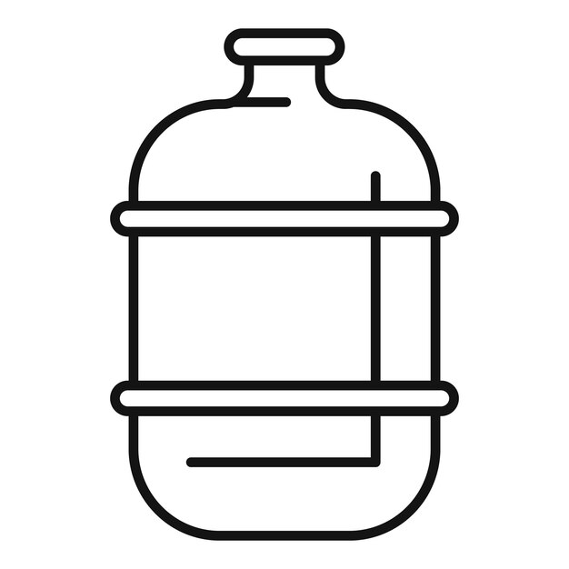 Ilustración de arte de línea de una botella de agua