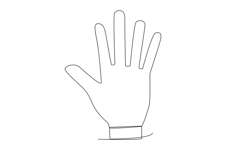 Vector ilustración de arte de una línea de cuerpo humano de mano