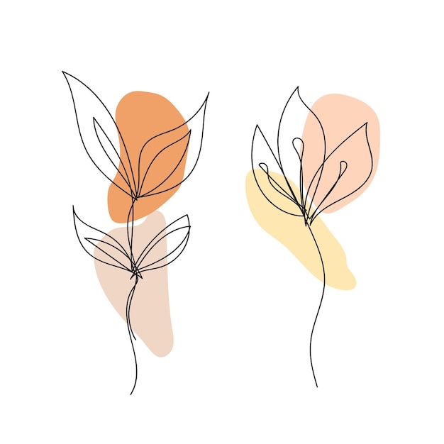 Ilustración de arte de una línea dibujada a mano por un vector libre