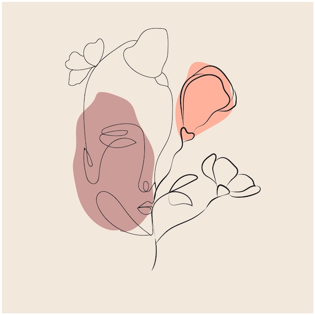 Ilustración de arte de una línea dibujada a mano