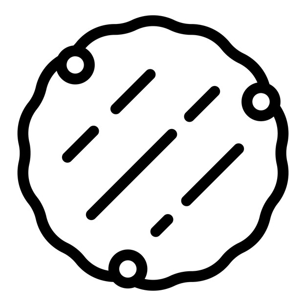 Ilustración de arte de línea de espejo circular simple