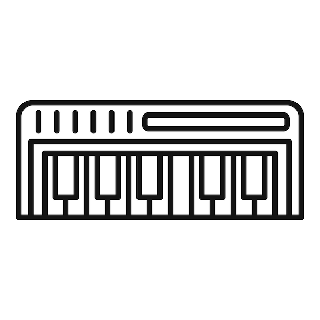 Ilustración de arte de línea de un teclado electrónico