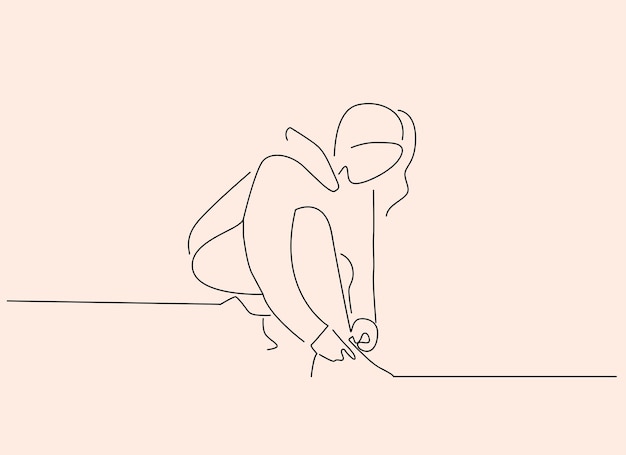 Ilustración de arte de línea de zapatos de mujer