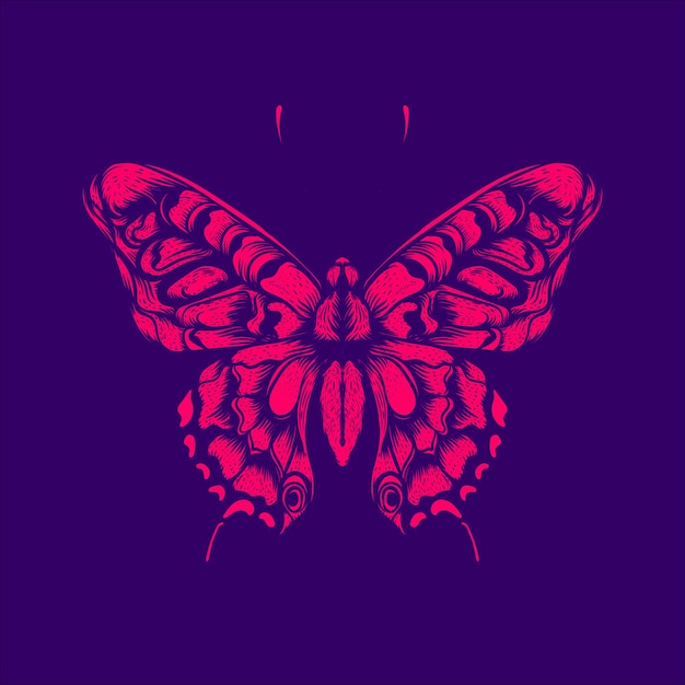 Ilustración de arte de mariposa