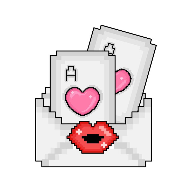 Vector ilustración del arte del pixel del corazón