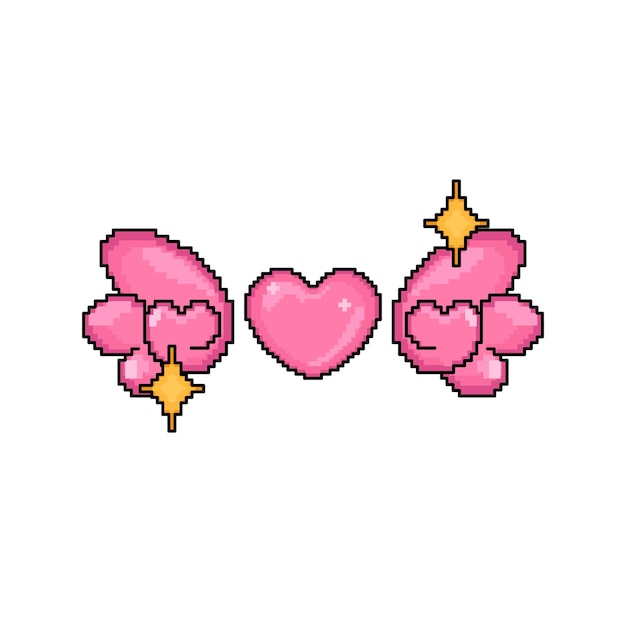 Ilustración del arte del pixel del corazón