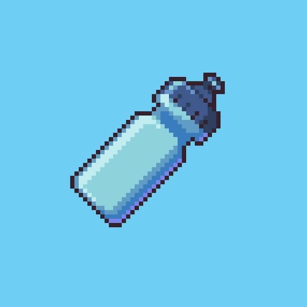 Ilustración de arte de píxeles de botella de agua vectorial editable para el desarrollo de juegos activo web de activos de juegos