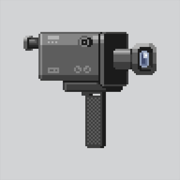 Ilustración de arte en píxeles Cámara de cine pixelada Cámara de cine Cámara de cine pixelada para el juego de píxeles