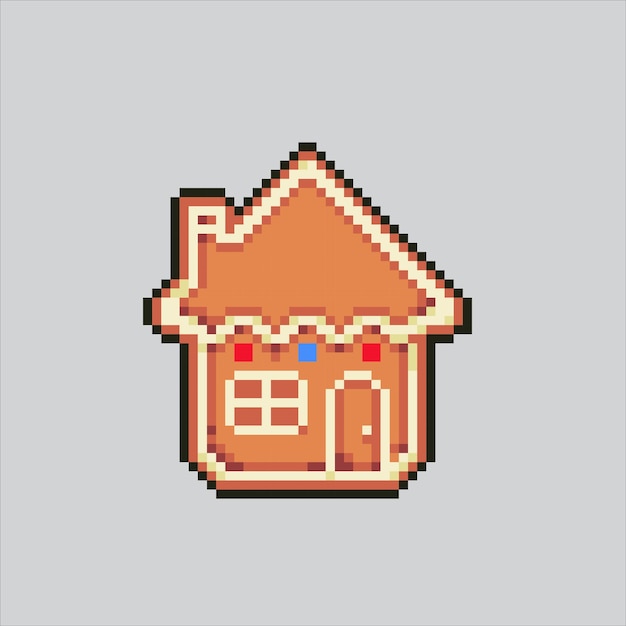 Ilustración de arte en píxeles Pan de jengibre Pan de jengibre pixelado Pan de jengibre pixelado para el arte en píxeles
