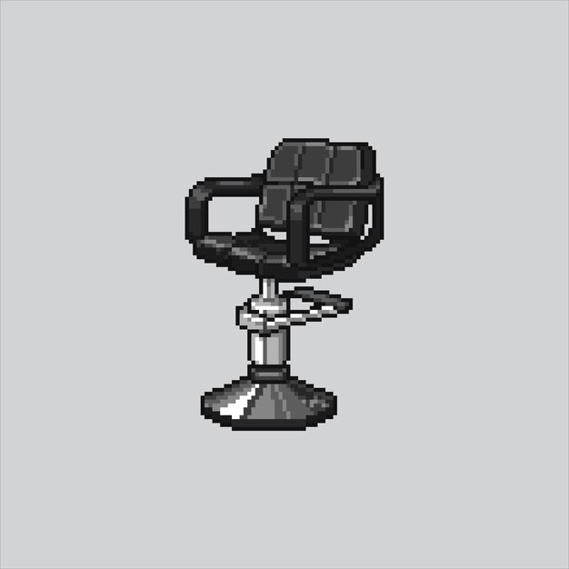 Ilustración de arte de píxeles Silla de barbero Silla de Barbero pixelada Silla de barbacoa pixelada para el pixel ar